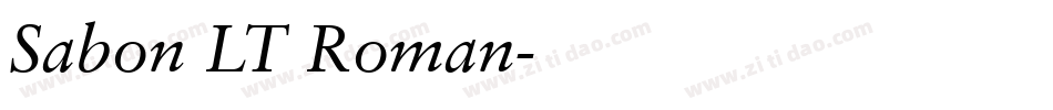 Sabon LT Roman字体转换